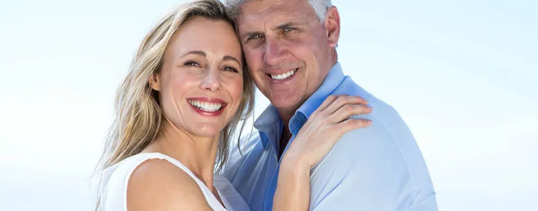 A picture of a happy smiling couple